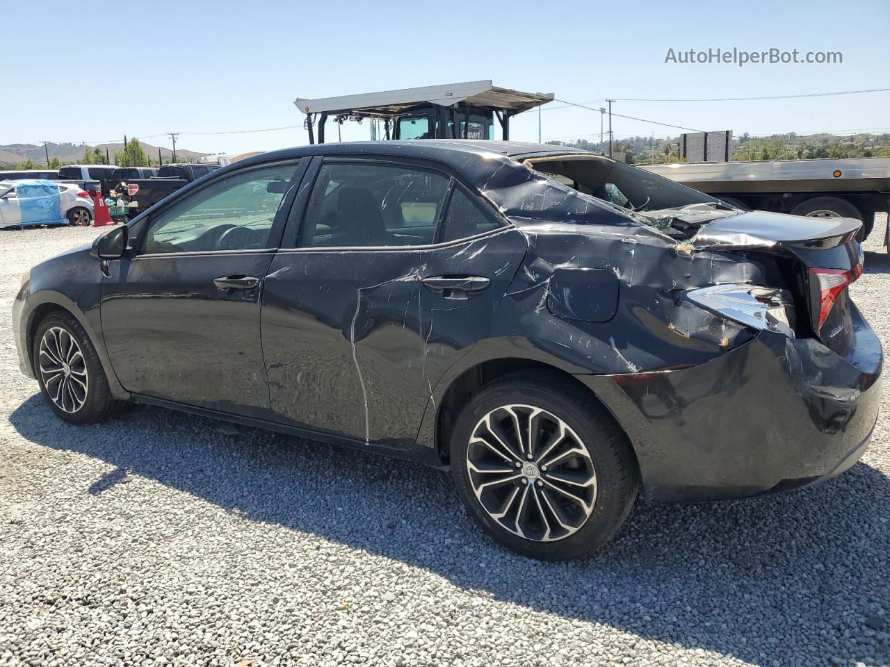 2014 Toyota Corolla L Black vin: 5YFBURHE7EP017182