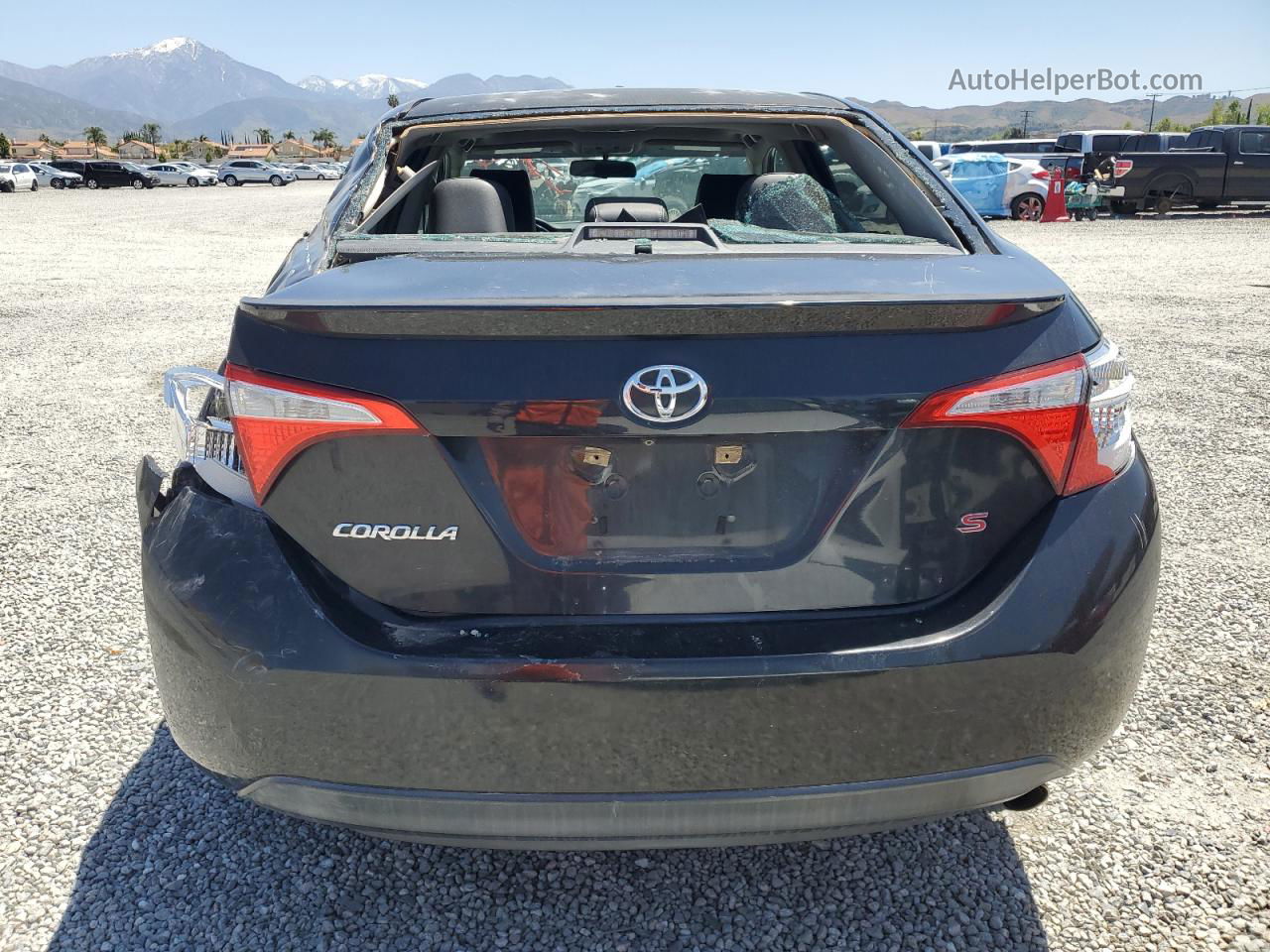 2014 Toyota Corolla L Black vin: 5YFBURHE7EP017182