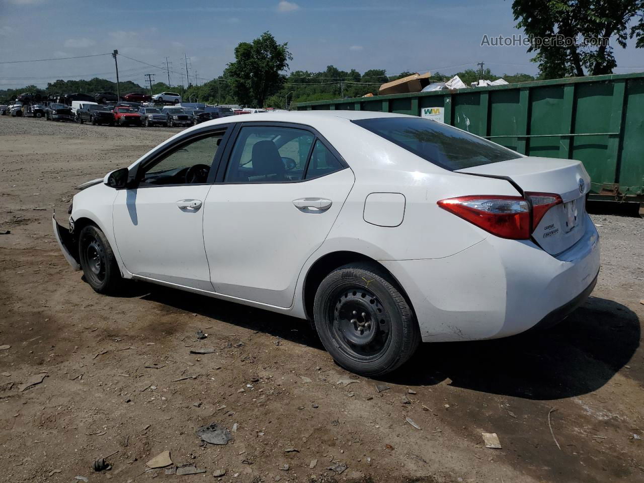 2014 Toyota Corolla L White vin: 5YFBURHE7EP036735