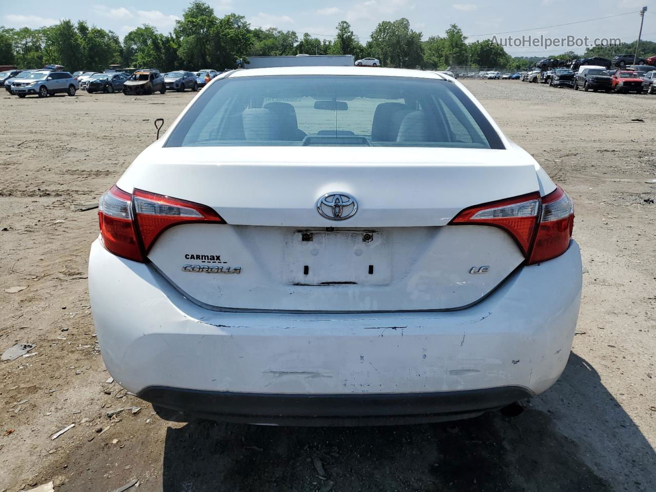 2014 Toyota Corolla L White vin: 5YFBURHE7EP036735