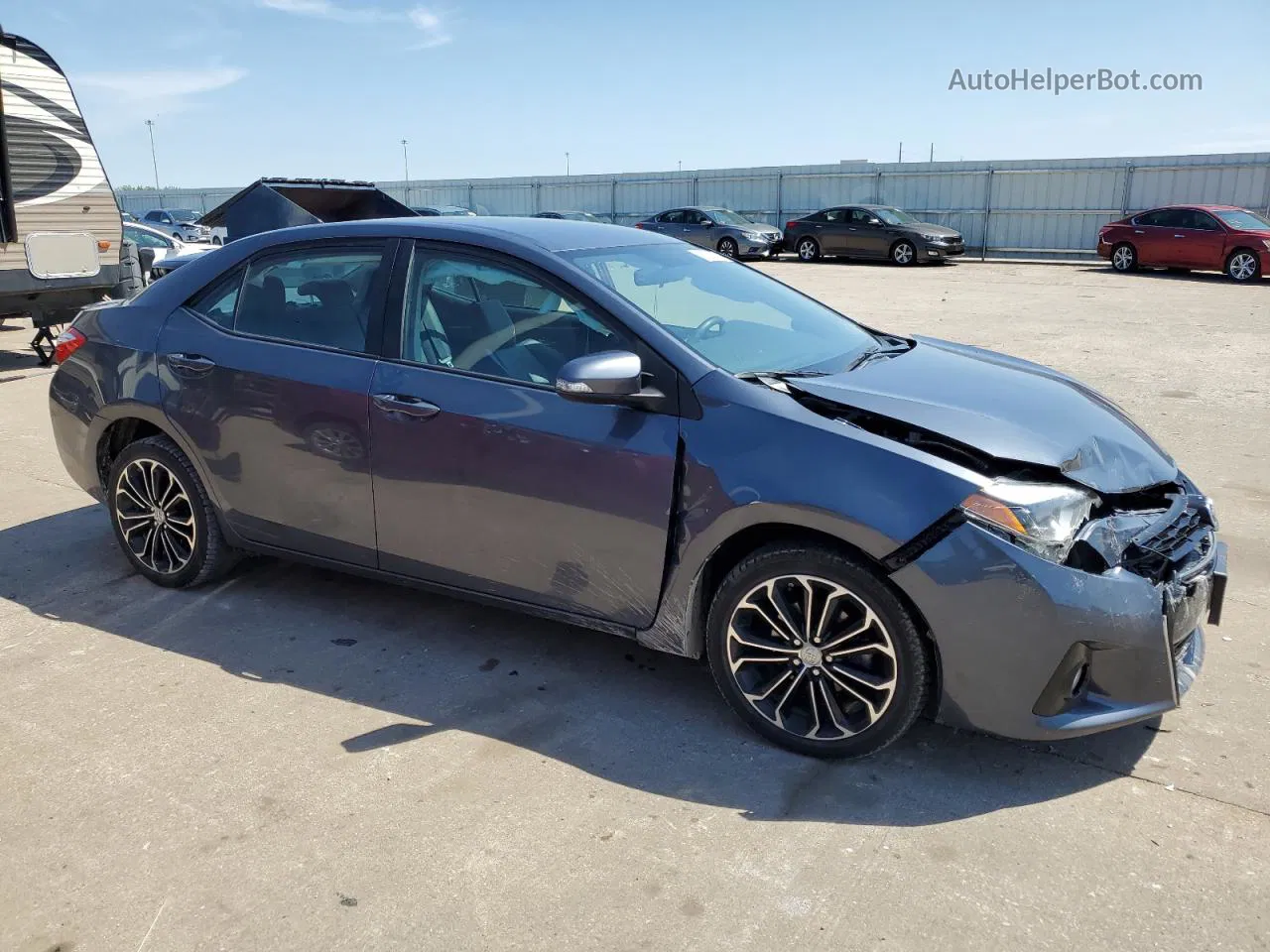 2014 Toyota Corolla L Gray vin: 5YFBURHE7EP041773