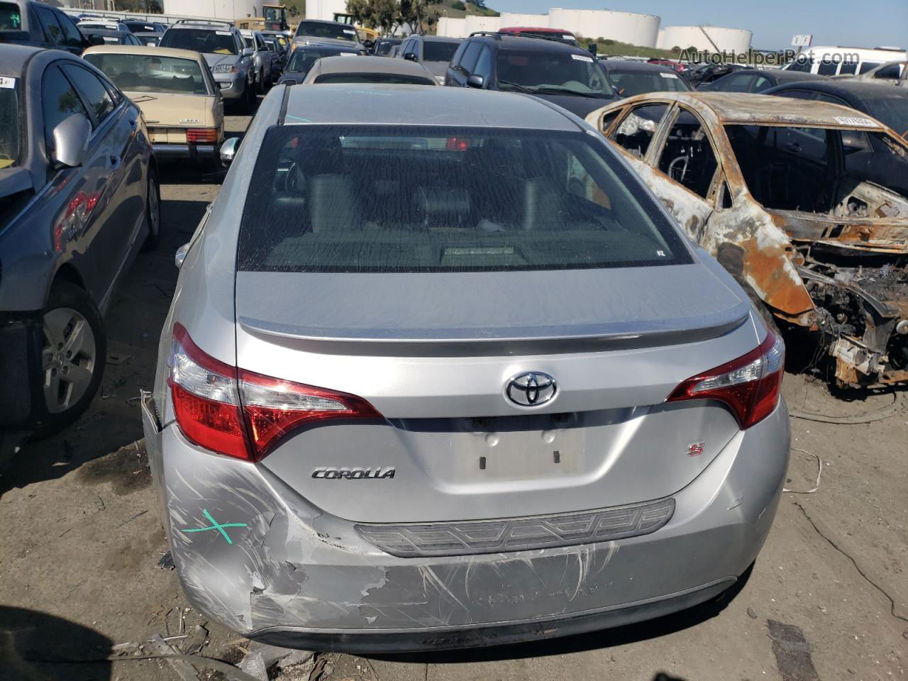 2014 Toyota Corolla L Silver vin: 5YFBURHE7EP059187