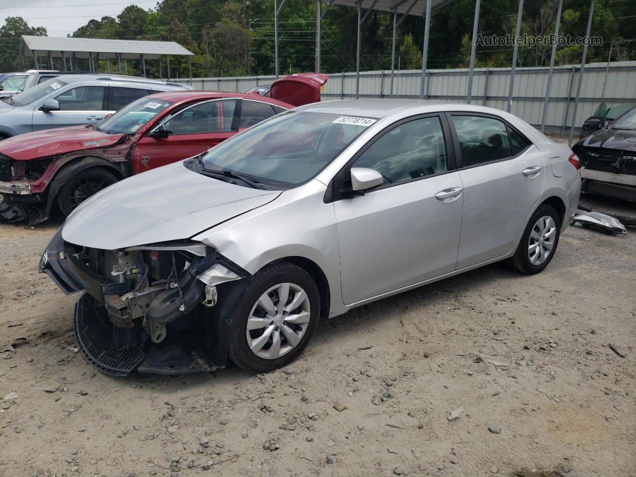 2014 Toyota Corolla L Silver vin: 5YFBURHE7EP071808