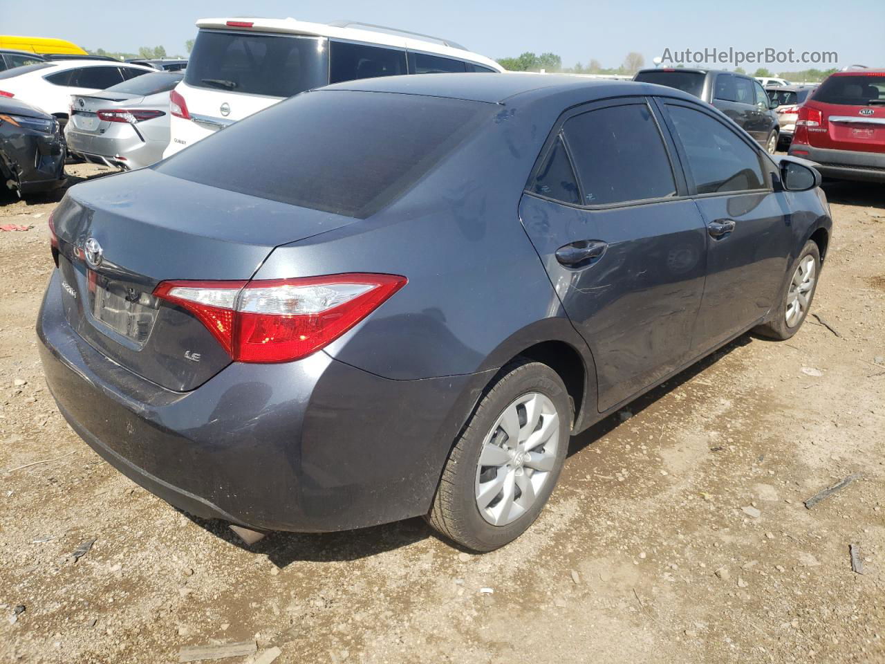 2014 Toyota Corolla L Gray vin: 5YFBURHE7EP072604