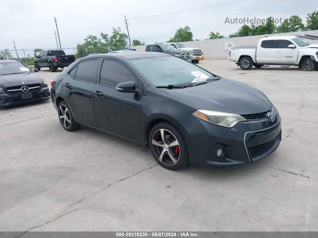 2014 Toyota Corolla S Black vin: 5YFBURHE7EP126774