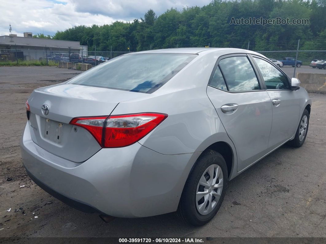 2014 Toyota Corolla L Silver vin: 5YFBURHE7EP140254