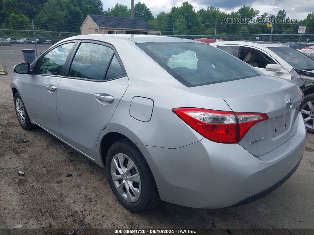 2014 Toyota Corolla L Silver vin: 5YFBURHE7EP140254