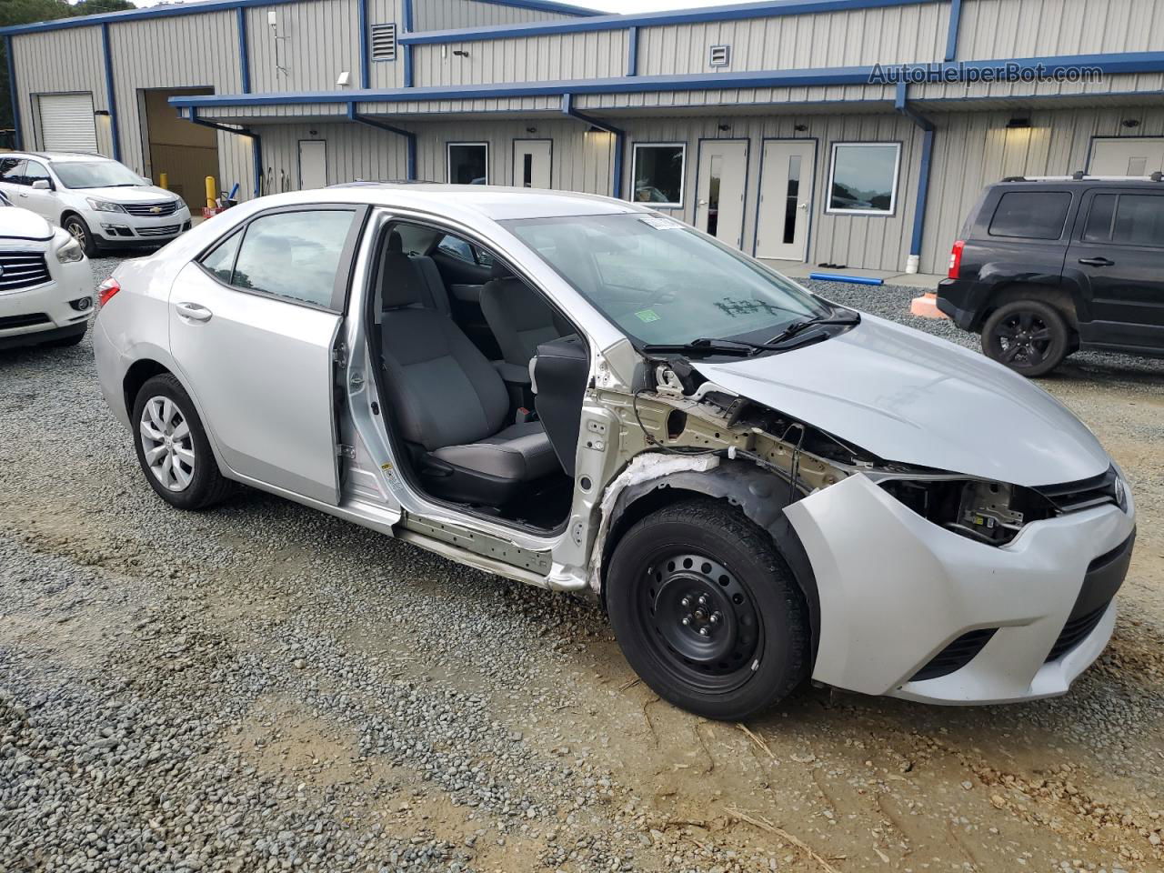 2014 Toyota Corolla L Silver vin: 5YFBURHE7EP145065