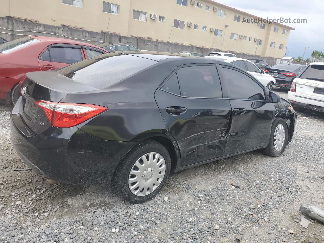 2014 Toyota Corolla L Black vin: 5YFBURHE7EP162416