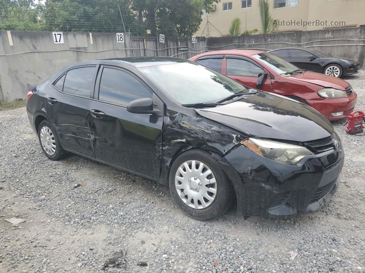 2014 Toyota Corolla L Black vin: 5YFBURHE7EP162416