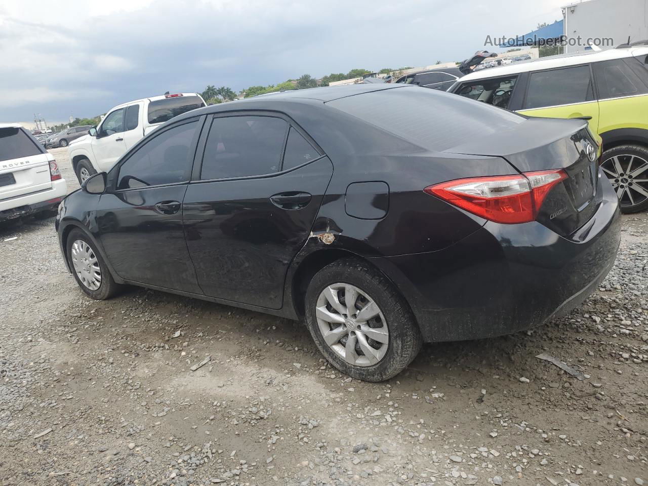 2014 Toyota Corolla L Black vin: 5YFBURHE7EP162416