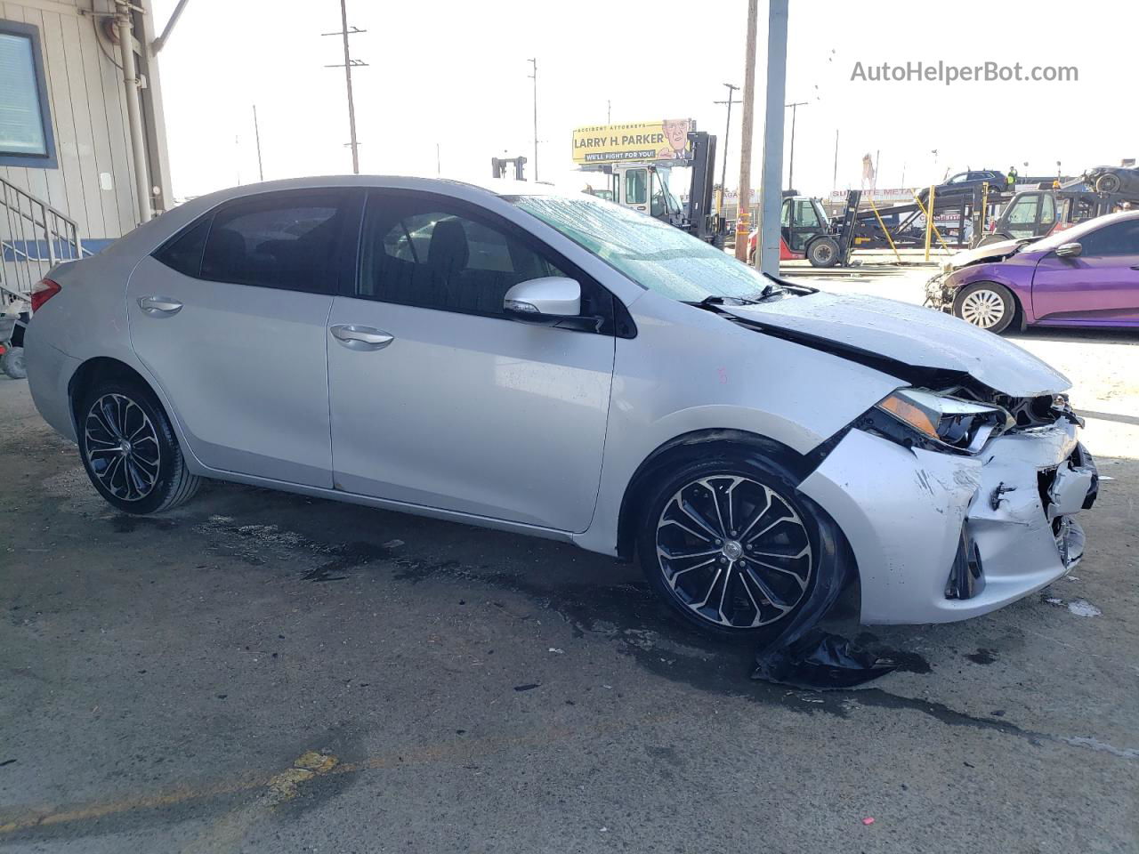 2014 Toyota Corolla L Silver vin: 5YFBURHE7EP166594