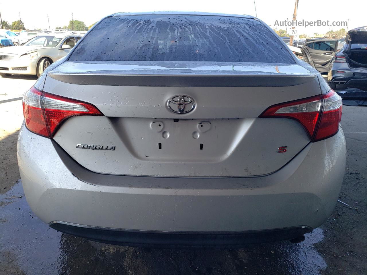 2014 Toyota Corolla L Silver vin: 5YFBURHE7EP166594