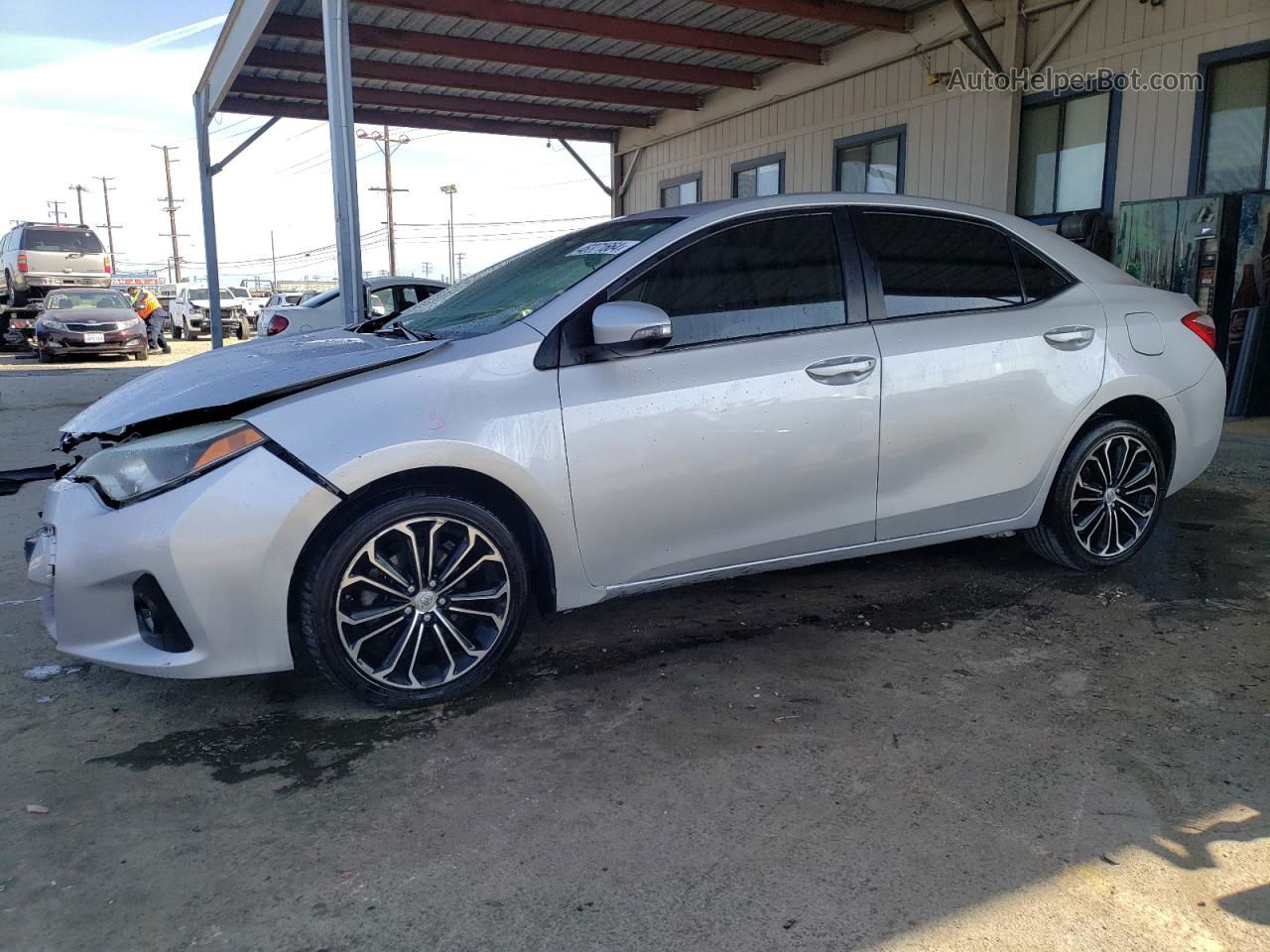 2014 Toyota Corolla L Silver vin: 5YFBURHE7EP166594