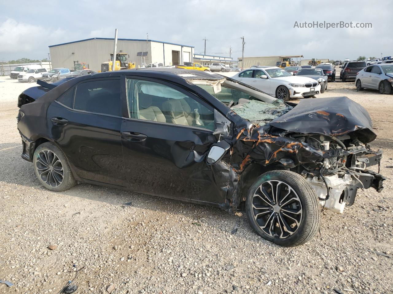 2014 Toyota Corolla L Black vin: 5YFBURHE7EP175845