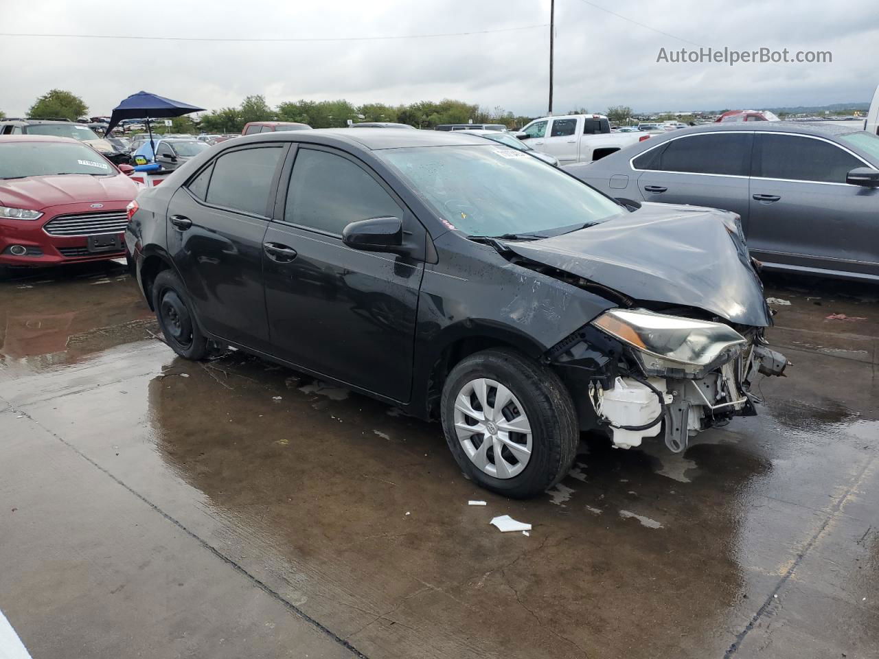 2015 Toyota Corolla L Black vin: 5YFBURHE7FP183736