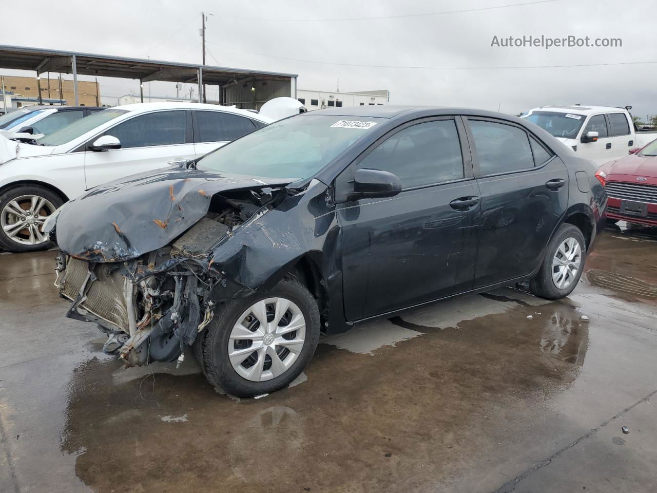 2015 Toyota Corolla L Black vin: 5YFBURHE7FP183736