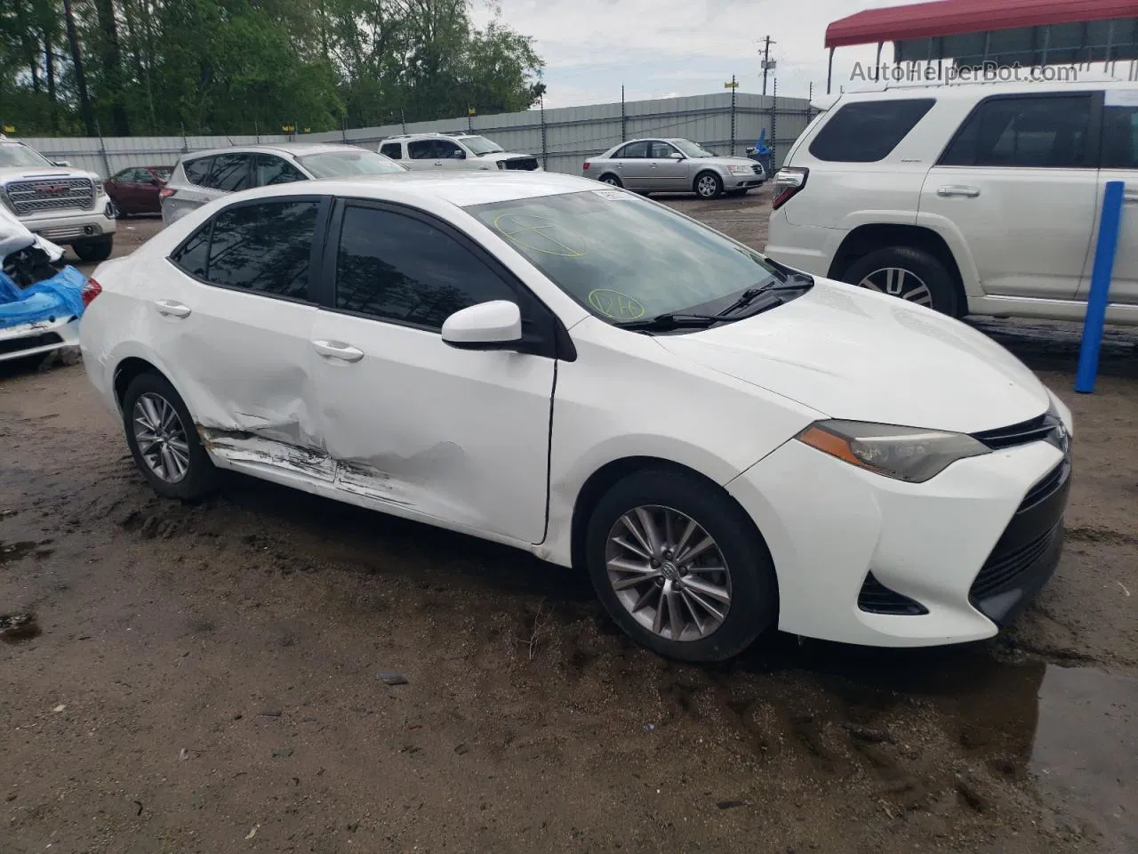 2015 Toyota Corolla L Белый vin: 5YFBURHE7FP200759