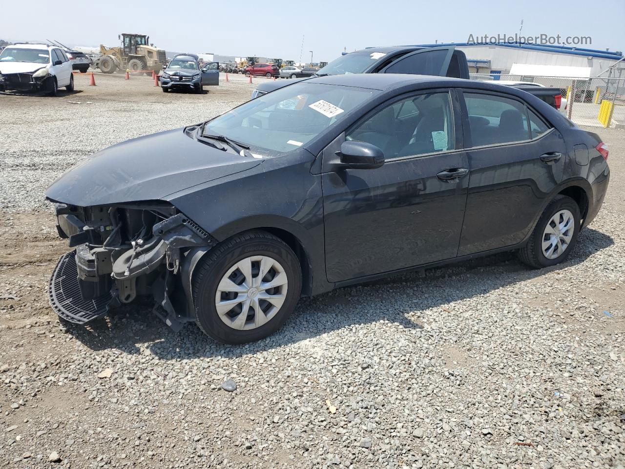 2015 Toyota Corolla L Black vin: 5YFBURHE7FP210322