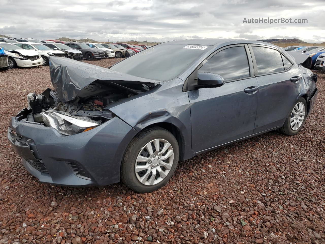 2015 Toyota Corolla L Gray vin: 5YFBURHE7FP219893