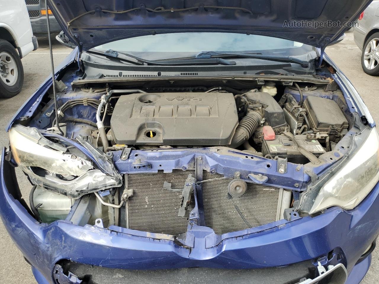 2015 Toyota Corolla L Blue vin: 5YFBURHE7FP235155