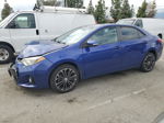 2015 Toyota Corolla L Blue vin: 5YFBURHE7FP235155