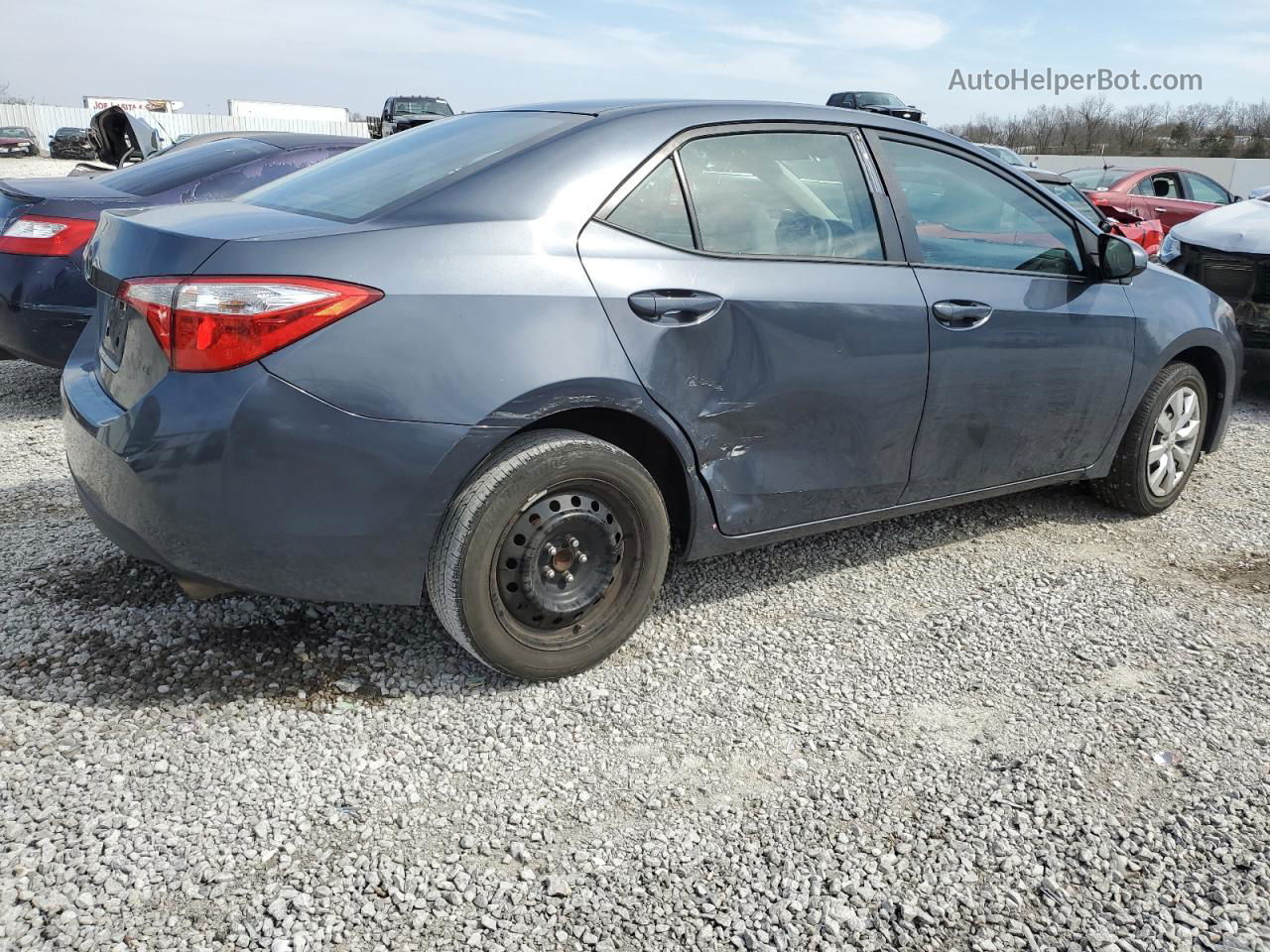 2015 Toyota Corolla L Blue vin: 5YFBURHE7FP235821