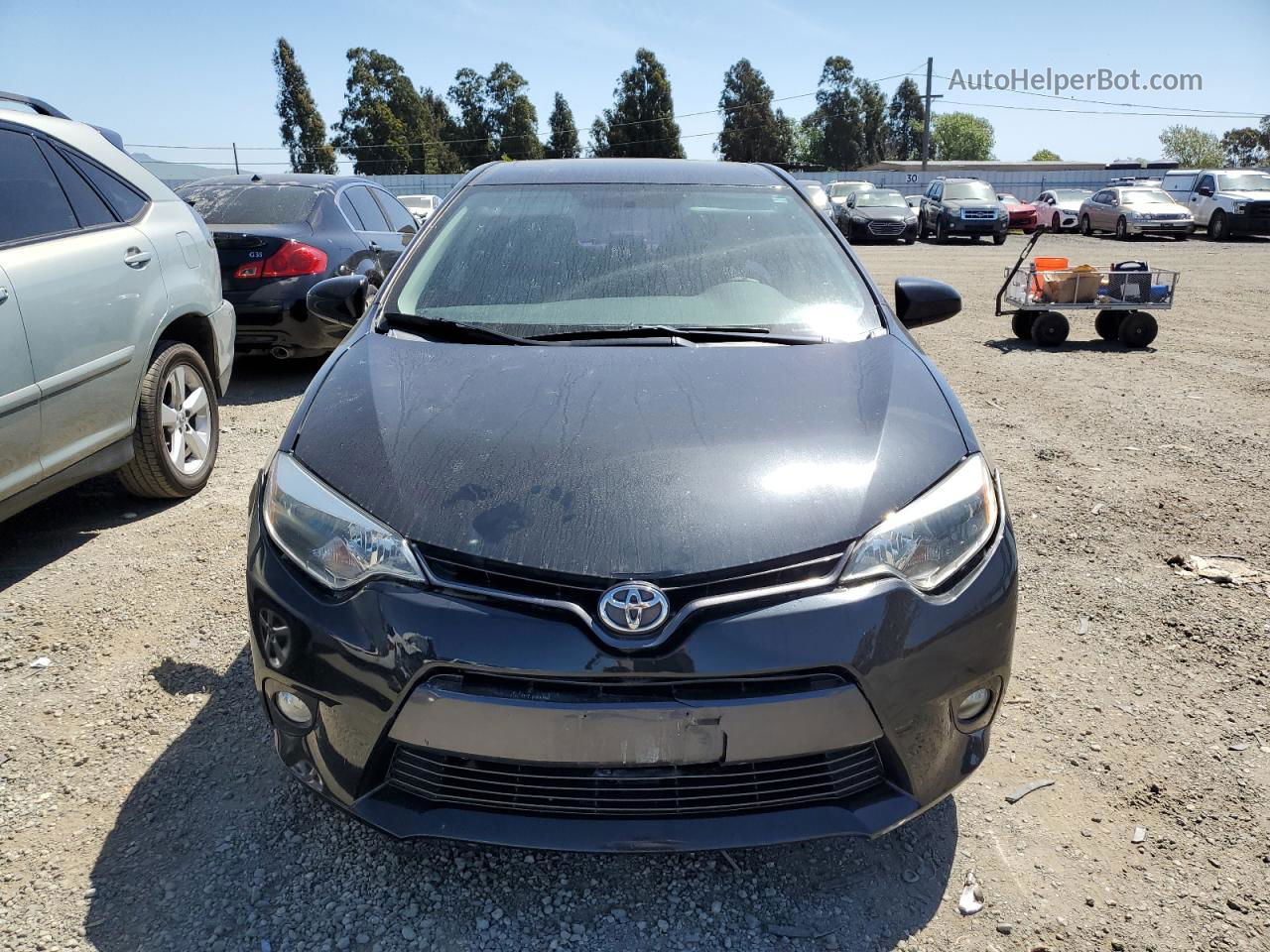 2015 Toyota Corolla L Black vin: 5YFBURHE7FP249072