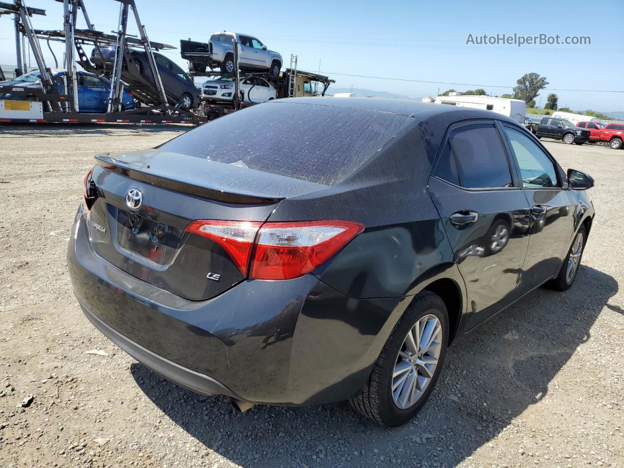 2015 Toyota Corolla L Black vin: 5YFBURHE7FP249072