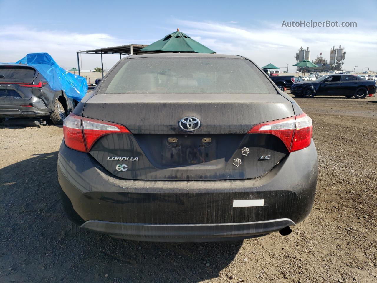 2015 Toyota Corolla L Black vin: 5YFBURHE7FP270973