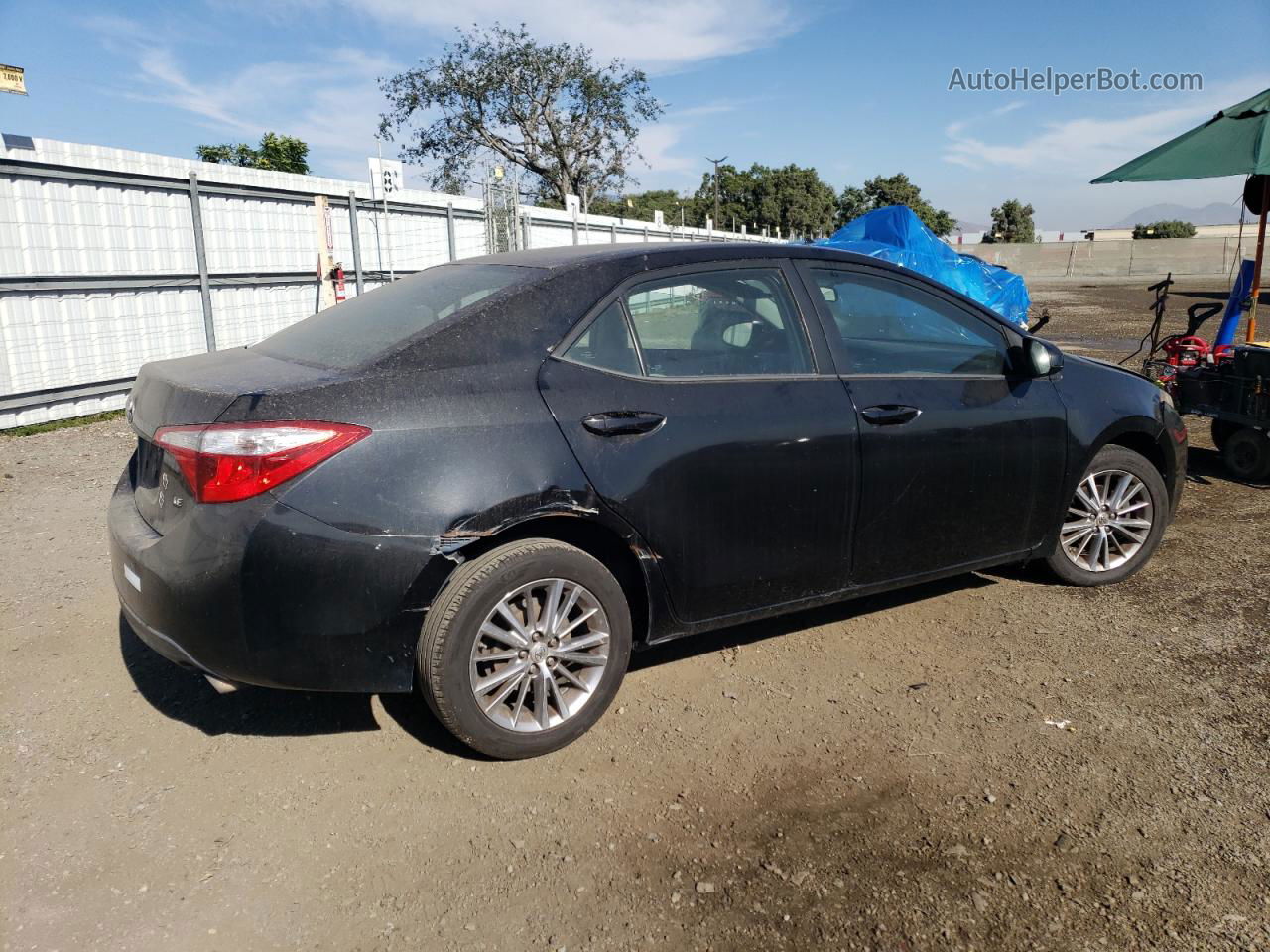 2015 Toyota Corolla L Black vin: 5YFBURHE7FP270973