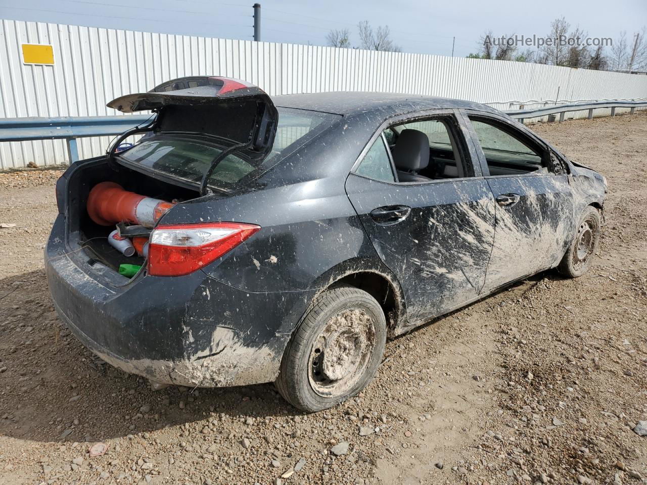 2015 Toyota Corolla L Black vin: 5YFBURHE7FP274327