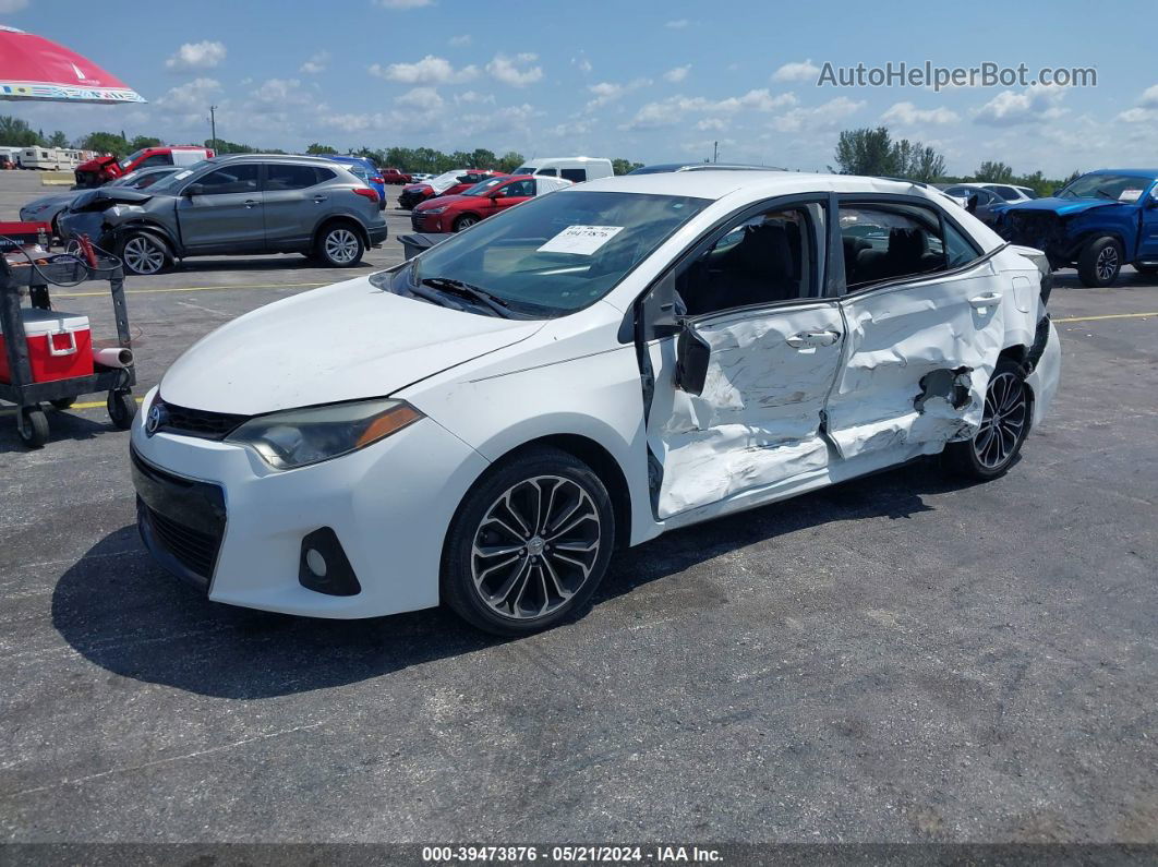 2015 Toyota Corolla S Plus White vin: 5YFBURHE7FP275641