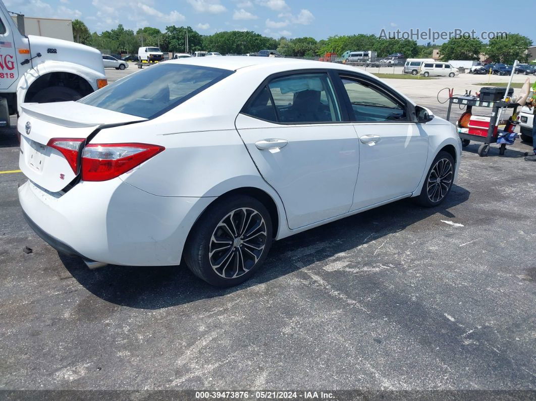 2015 Toyota Corolla S Plus White vin: 5YFBURHE7FP275641