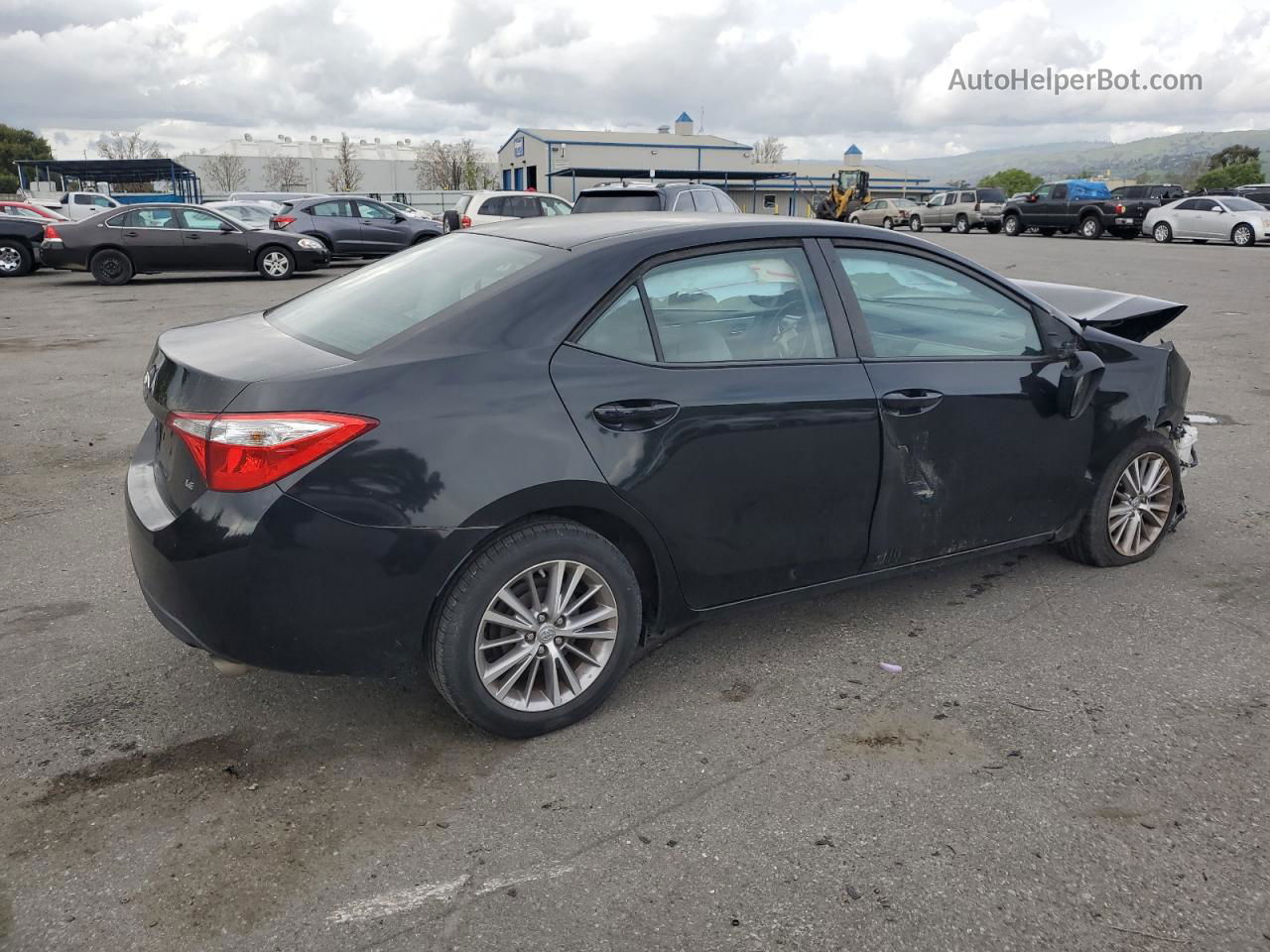 2015 Toyota Corolla L Black vin: 5YFBURHE7FP279480