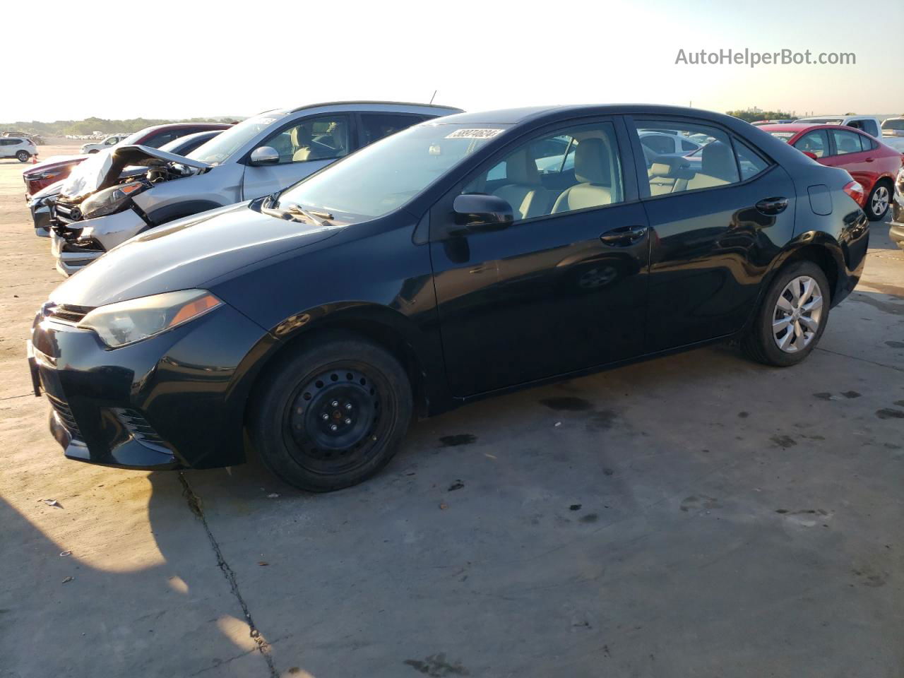 2015 Toyota Corolla L Black vin: 5YFBURHE7FP280547