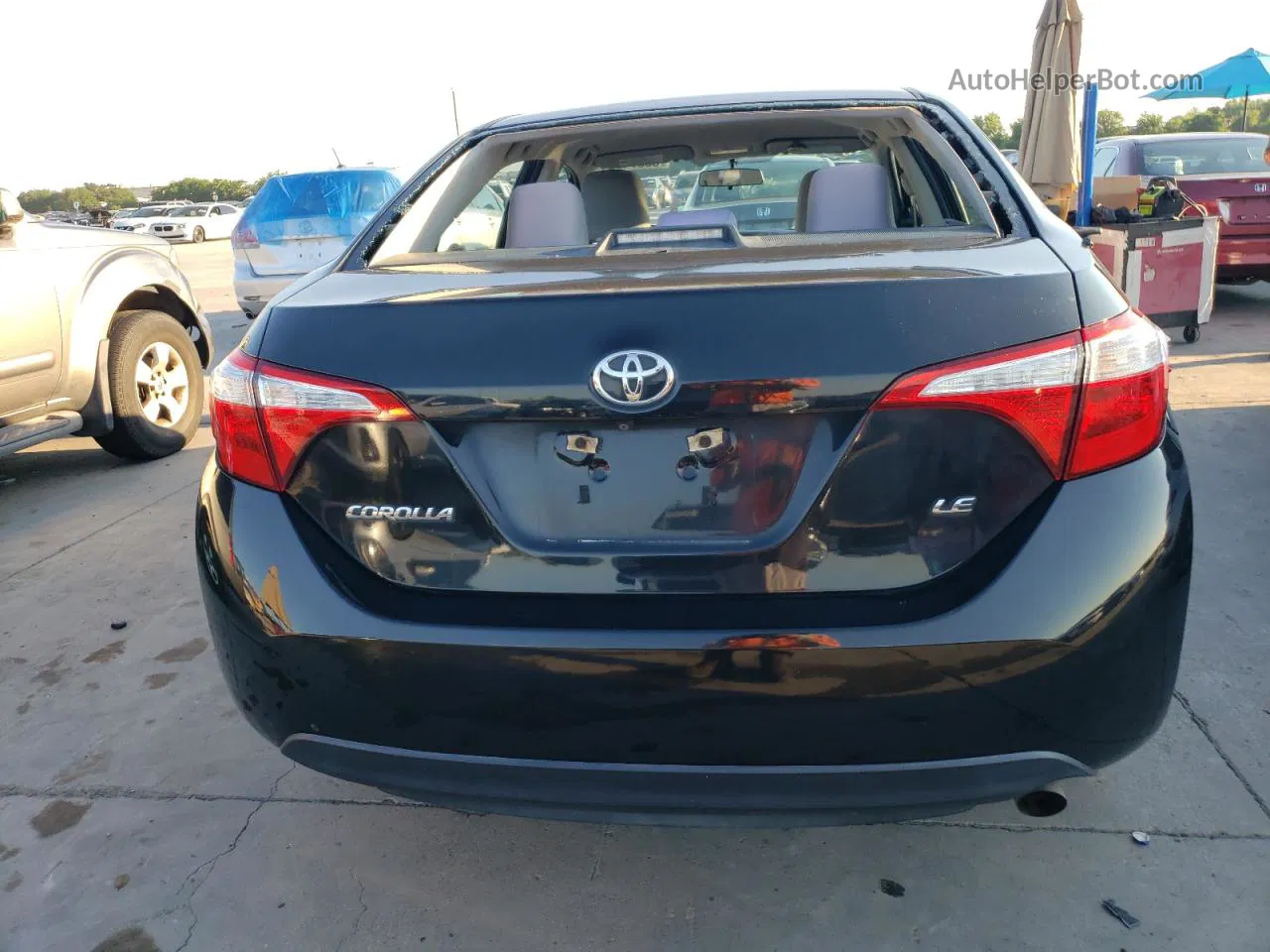 2015 Toyota Corolla L Black vin: 5YFBURHE7FP280547