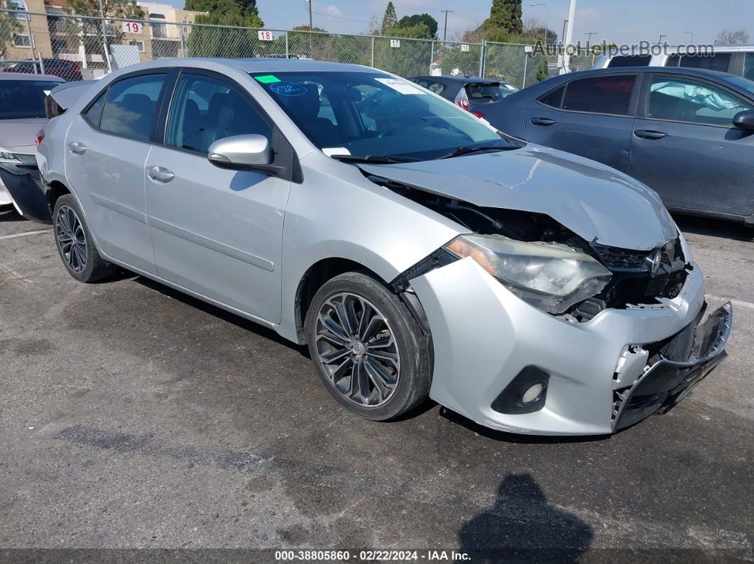 2015 Toyota Corolla S Plus Silver vin: 5YFBURHE7FP305575