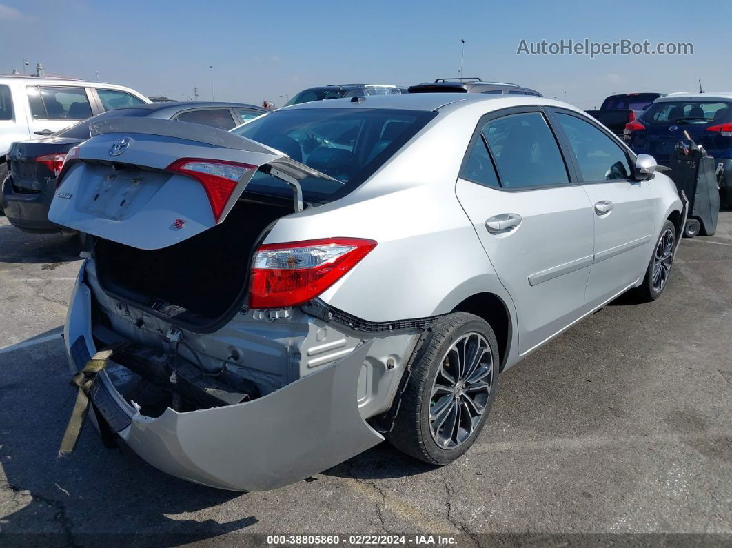 2015 Toyota Corolla S Plus Silver vin: 5YFBURHE7FP305575