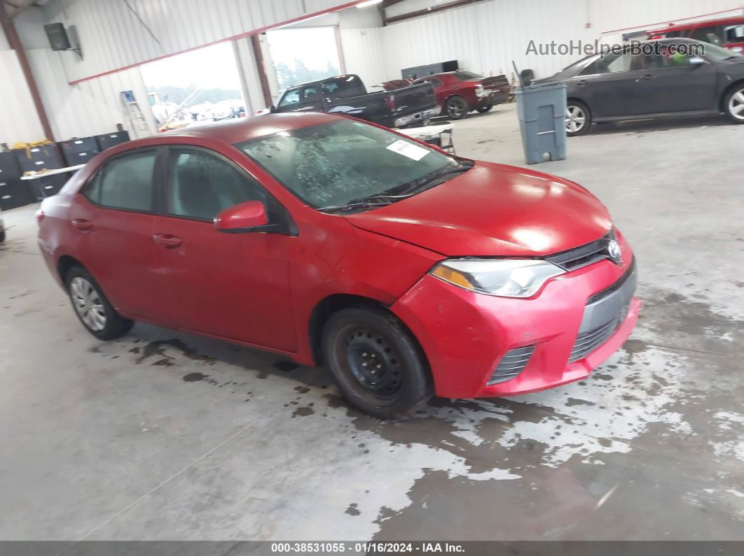 2015 Toyota Corolla Le Red vin: 5YFBURHE7FP328029