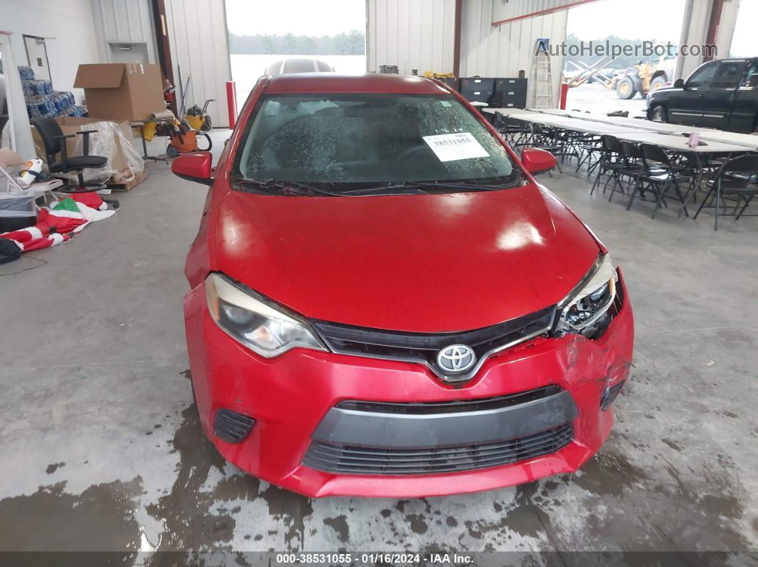 2015 Toyota Corolla Le Red vin: 5YFBURHE7FP328029