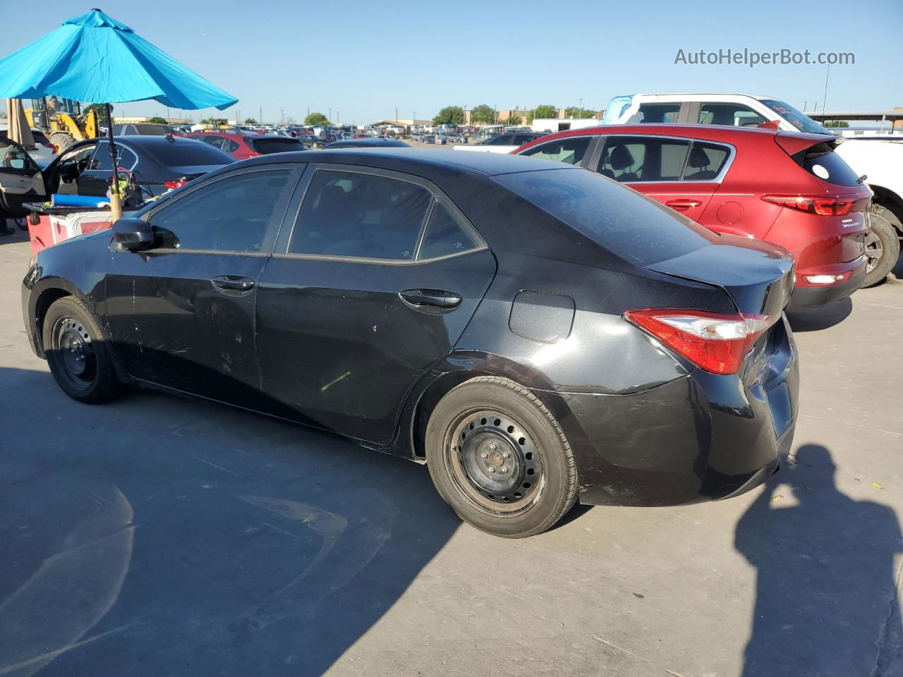 2015 Toyota Corolla L Black vin: 5YFBURHE7FP330590