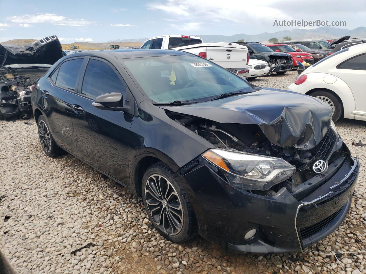 2015 Toyota Corolla L Black vin: 5YFBURHE7FP337572