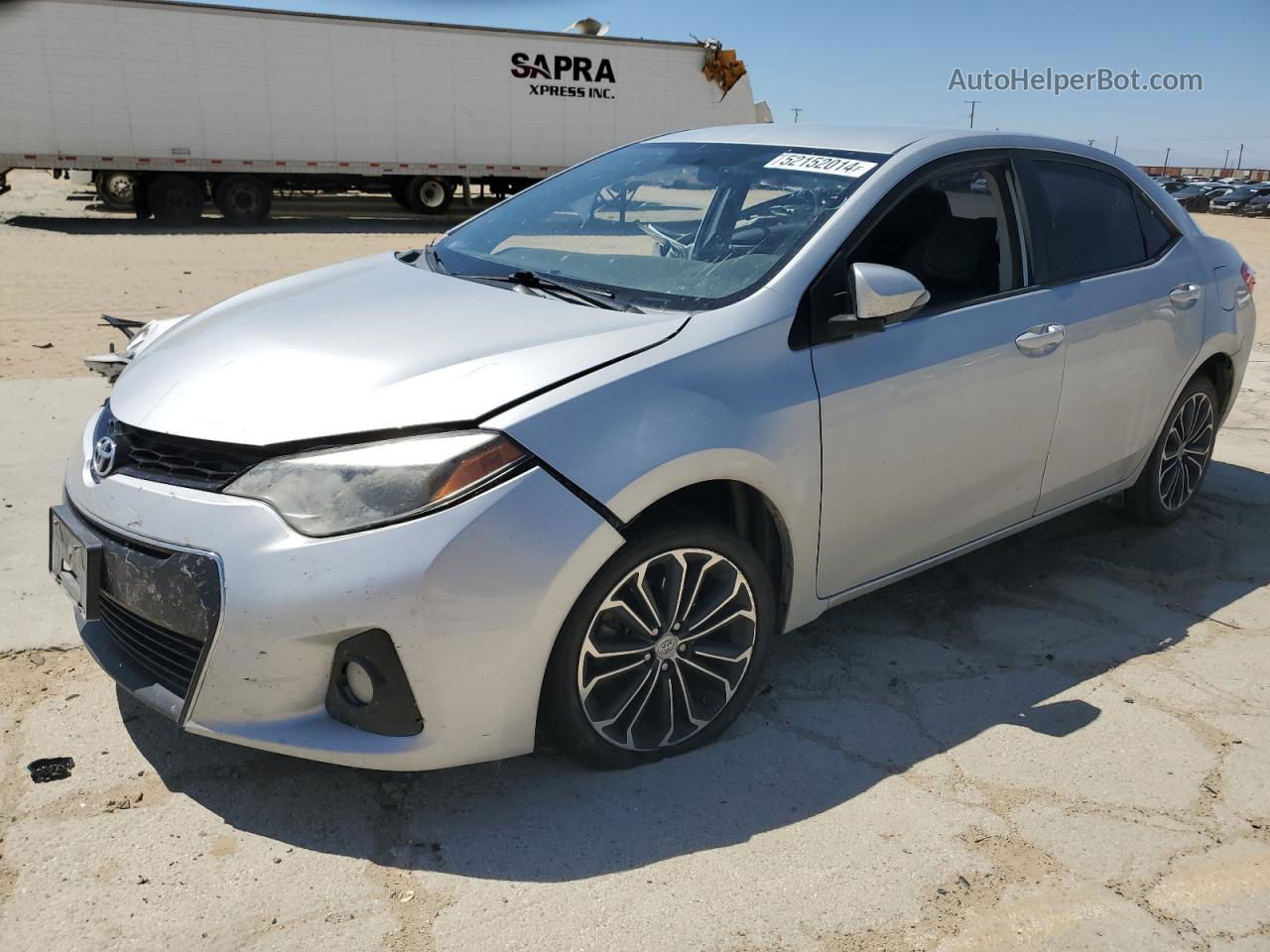 2015 Toyota Corolla L Silver vin: 5YFBURHE7FP345137