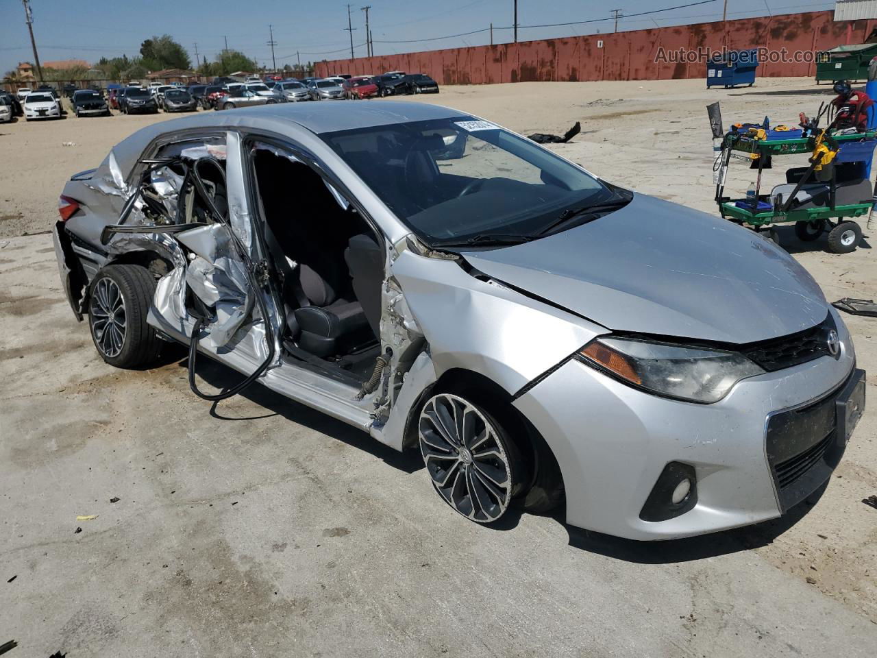 2015 Toyota Corolla L Silver vin: 5YFBURHE7FP345137