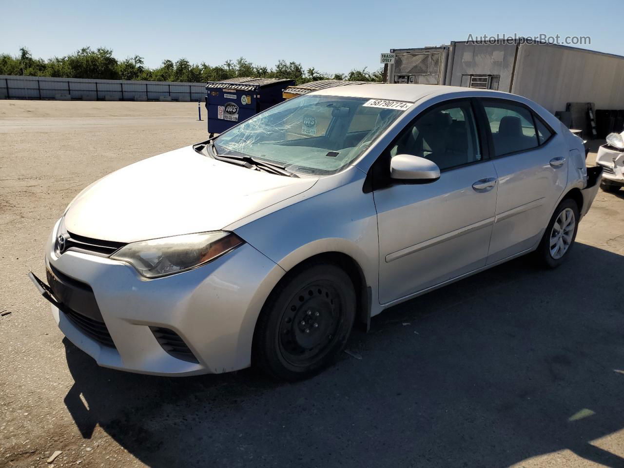 2015 Toyota Corolla L Silver vin: 5YFBURHE7FP357501