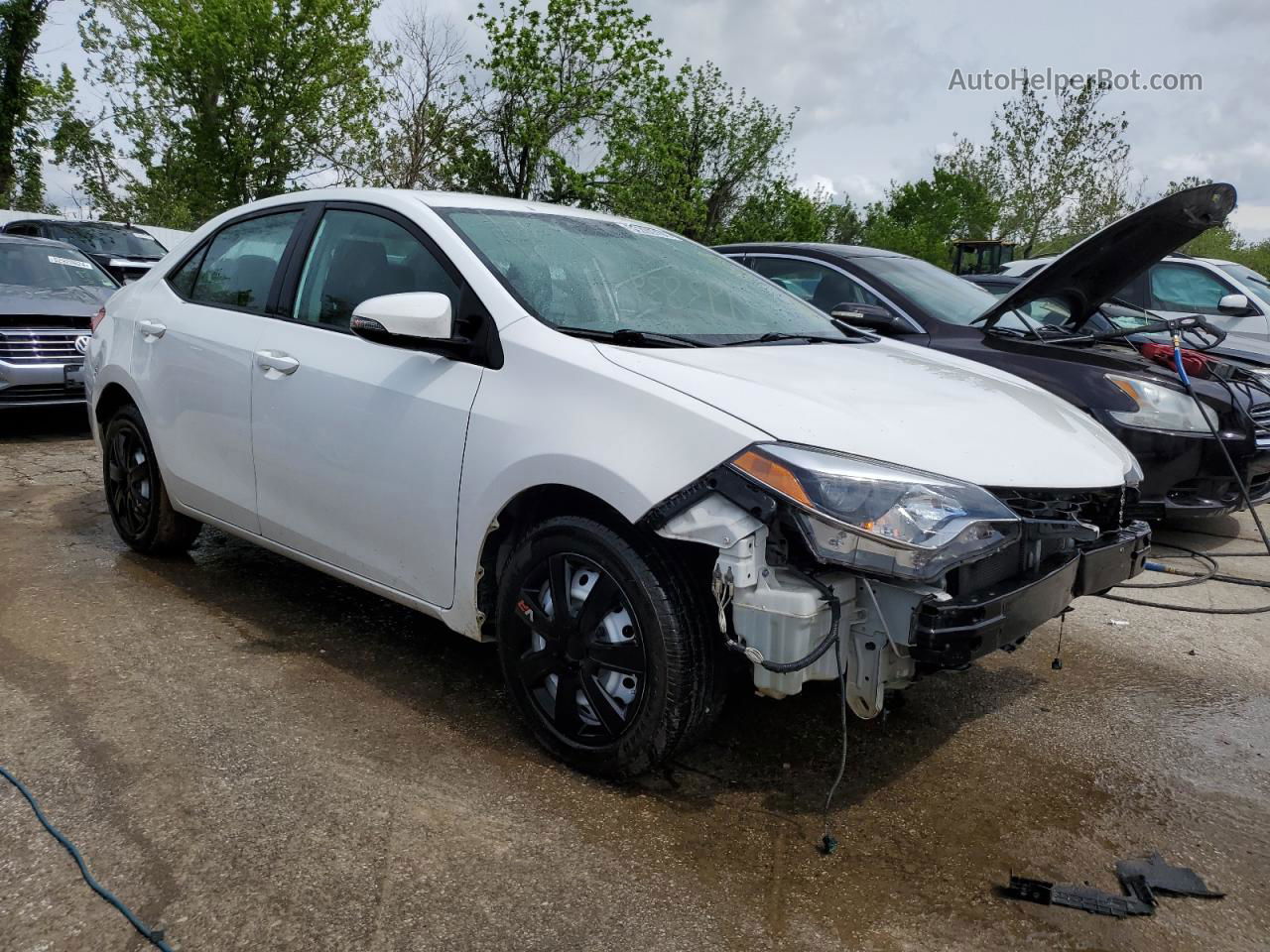 2016 Toyota Corolla L White vin: 5YFBURHE7GP477591