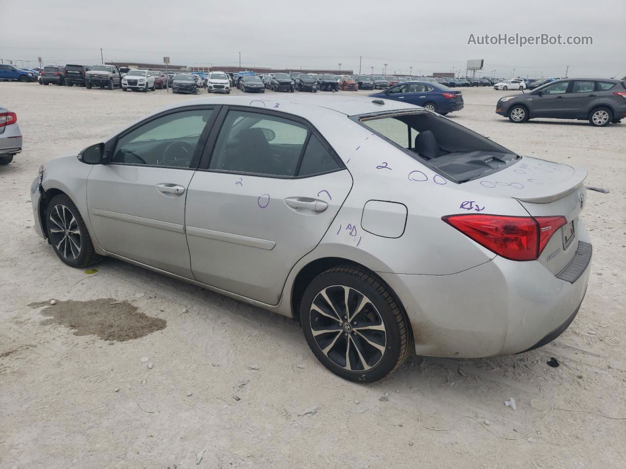 2017 Toyota Corolla L Silver vin: 5YFBURHE7HP578244