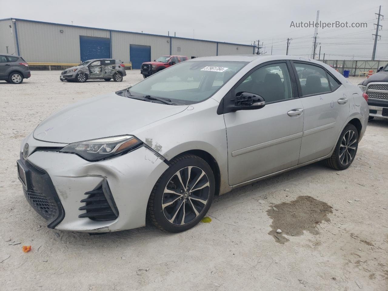 2017 Toyota Corolla L Silver vin: 5YFBURHE7HP578244