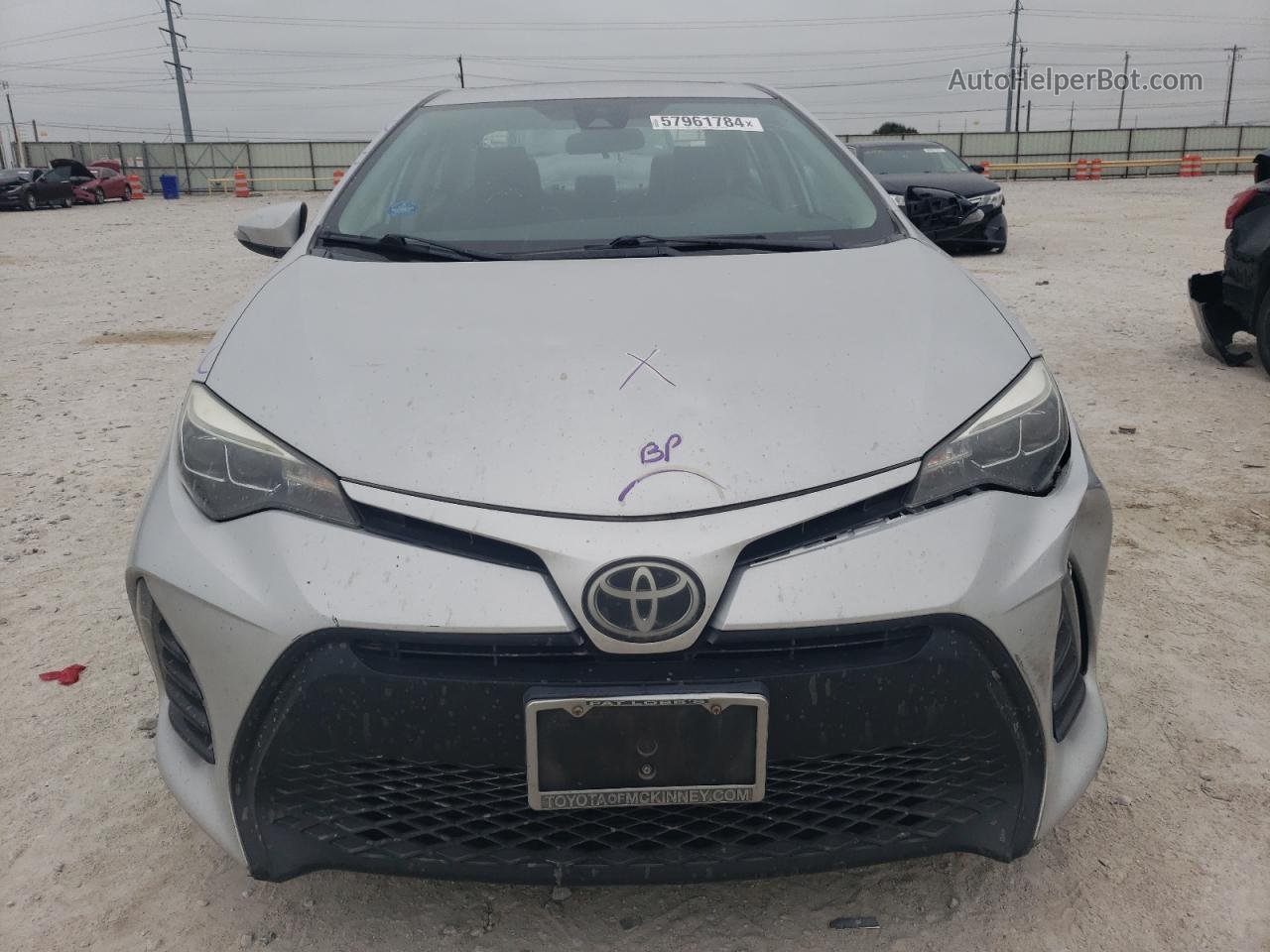 2017 Toyota Corolla L Silver vin: 5YFBURHE7HP578244